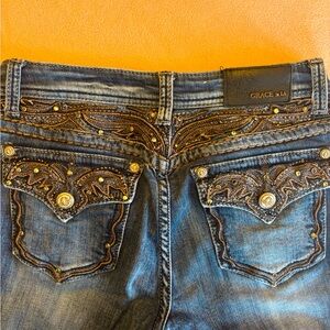 Grace In LA East Fit Embellished Jeans